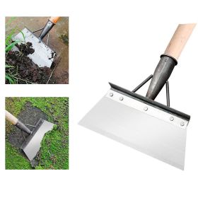 Stainless Steel Garden Shovel, Multifunctional Weed Remover Not Included Handle