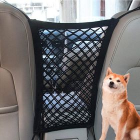 Dog Seat Fences Car Protection Net Safety Storage Bag Pet Mesh Travel Isolation Back Seat Safety Barrier Puppy Accessories