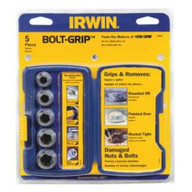 IRWIN BOLT-GRIP Assorted Sizes Steel Bolt Extractor Set 5 pc.