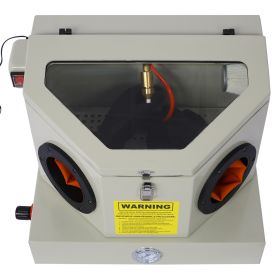 Mini Sandblaster - Ergonomic and Compact Design for Precise Sandblasting, with Heavy Steel Construction and Built-in Blast Gloves for No Sand Leakage,