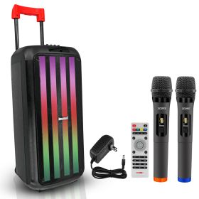 5 Core Bluetooth Speaker Karaoke Machine ‚Ä¢ 8" 3 Way Speaker ‚Ä¢ Portable Singing PA System ‚Ä¢ w DJ Light ‚Ä¢ FM + TWS + USB + SD Card + AUX + REC ‚