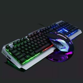 Dragon Metallic Silver Mechanical Gaming Keyboard and Mouse Set