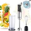 5 Core Handheld Blender 3 IN 1, Electric Hand Held Blenders 500W| Immersion 800ml Beaker & Whisk| 9 Speed Heavy Duty Stick, Stainless Steel Blades for