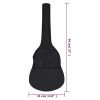 Guitar Bag for 3/4 Classical Guitar Black 37"x13.8" Fabric