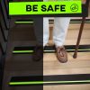 Grip Tape Heavy Duty Anti Slip Tape for Stairs 4 Inch x 35 Feet Black with Glow in The Dark Strips Outdoor Indoor Waterproof Non Skid Roll for Stair S