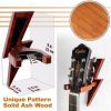 Guitar Holder Wall Mount Ash Wood Guitar Hanger Hook Stand Rack Mahogany Color