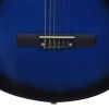 Western Classical Cutaway Guitar with 6 Strings Blue Shaded 38"