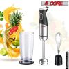 5 Core Handheld Blender 3 IN 1, Electric Hand Held Blenders 500W| Immersion 800ml Beaker & Whisk| 9 Speed Heavy Duty Stick, Stainless Steel Blades for