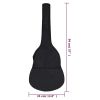 Guitar Bag for 1/2 Classical Guitar Black 37"x13.8" Fabric