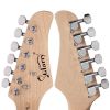 [Do Not Sell on Amazon]Glarry GST Stylish Electric Guitar Kit with Black Pickguard Sky Blue