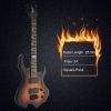 [Do Not Sell on Amazon] Glarry Flame Shaped H-H Pickup Electric Guitar Kit with 20W Electric Guitar AMP Bag Strap Picks Shake Cable Wrench Tool Sunset