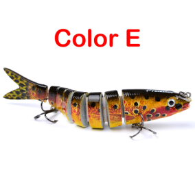 Pike Fishing Lures Artificial Multi Jointed Sections Hard Bait Trolling Pike Carp Fishing Tools (Option: E)