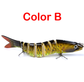 Pike Fishing Lures Artificial Multi Jointed Sections Hard Bait Trolling Pike Carp Fishing Tools (Option: B)