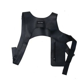Tactical Function Vest Package Tooling TrendyBrand With PU Waistcoat Vest For Men And Women (Option: Black-One size)