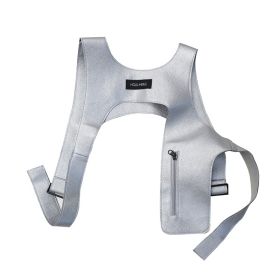 Tactical Function Vest Package Tooling TrendyBrand With PU Waistcoat Vest For Men And Women (Option: sliver-One size)