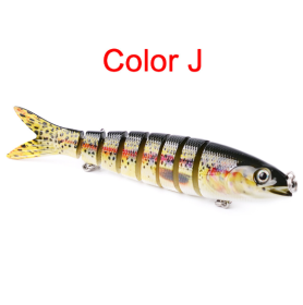 Pike Fishing Lures Artificial Multi Jointed Sections Hard Bait Trolling Pike Carp Fishing Tools (Option: J)