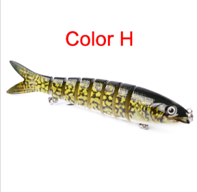 Pike Fishing Lures Artificial Multi Jointed Sections Hard Bait Trolling Pike Carp Fishing Tools (Option: H)