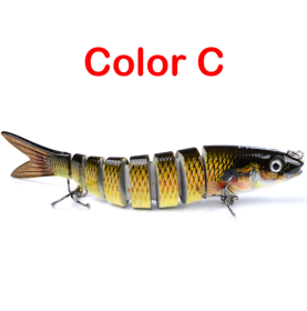 Pike Fishing Lures Artificial Multi Jointed Sections Hard Bait Trolling Pike Carp Fishing Tools (Option: C)