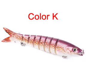 Pike Fishing Lures Artificial Multi Jointed Sections Hard Bait Trolling Pike Carp Fishing Tools (Option: K)