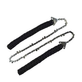 24 inch portable hand chain saw outdoor survival hand saw garden garden hand saw outdoor wire saw (Option: 11knives black umbrella rope)