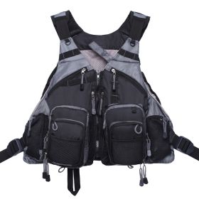 Fly Fishing Vest Pack Adjustable for Men and Women (Color: Black)