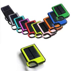 Clip-on Tag Along Solar Charger For Your Smartphone (Color: Green)