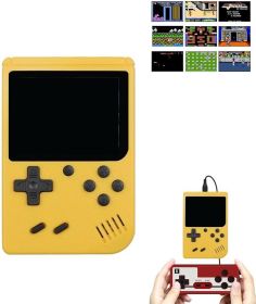 Handheld Game Console, Tiny Tendo 400 Games, Portable Retro Video Game Console, Tinytendo Handheld Console, 400 In 1 Game Console With Game Controller (Color: Yellow)